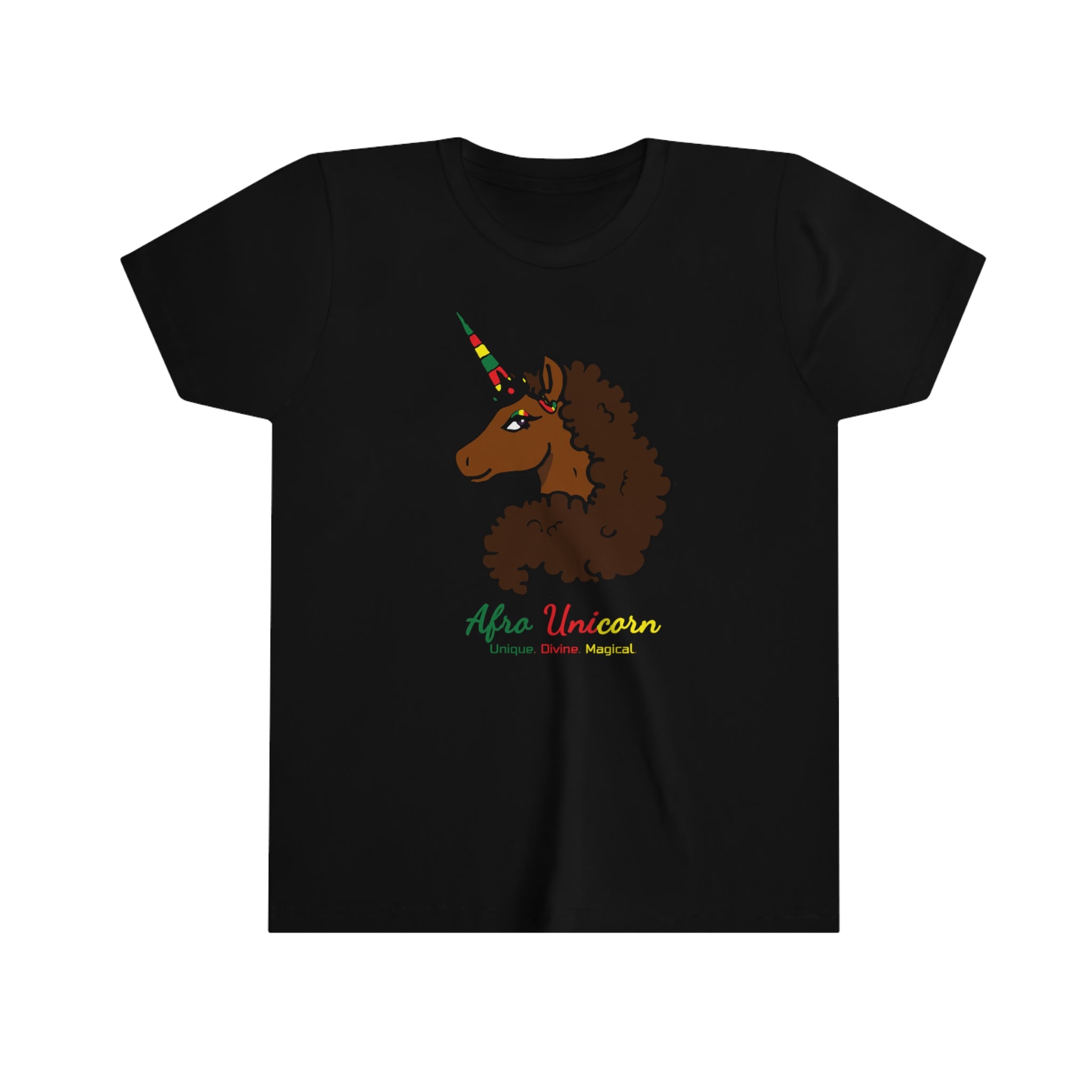 Youth Afro Unicorn Juneteenth Tee