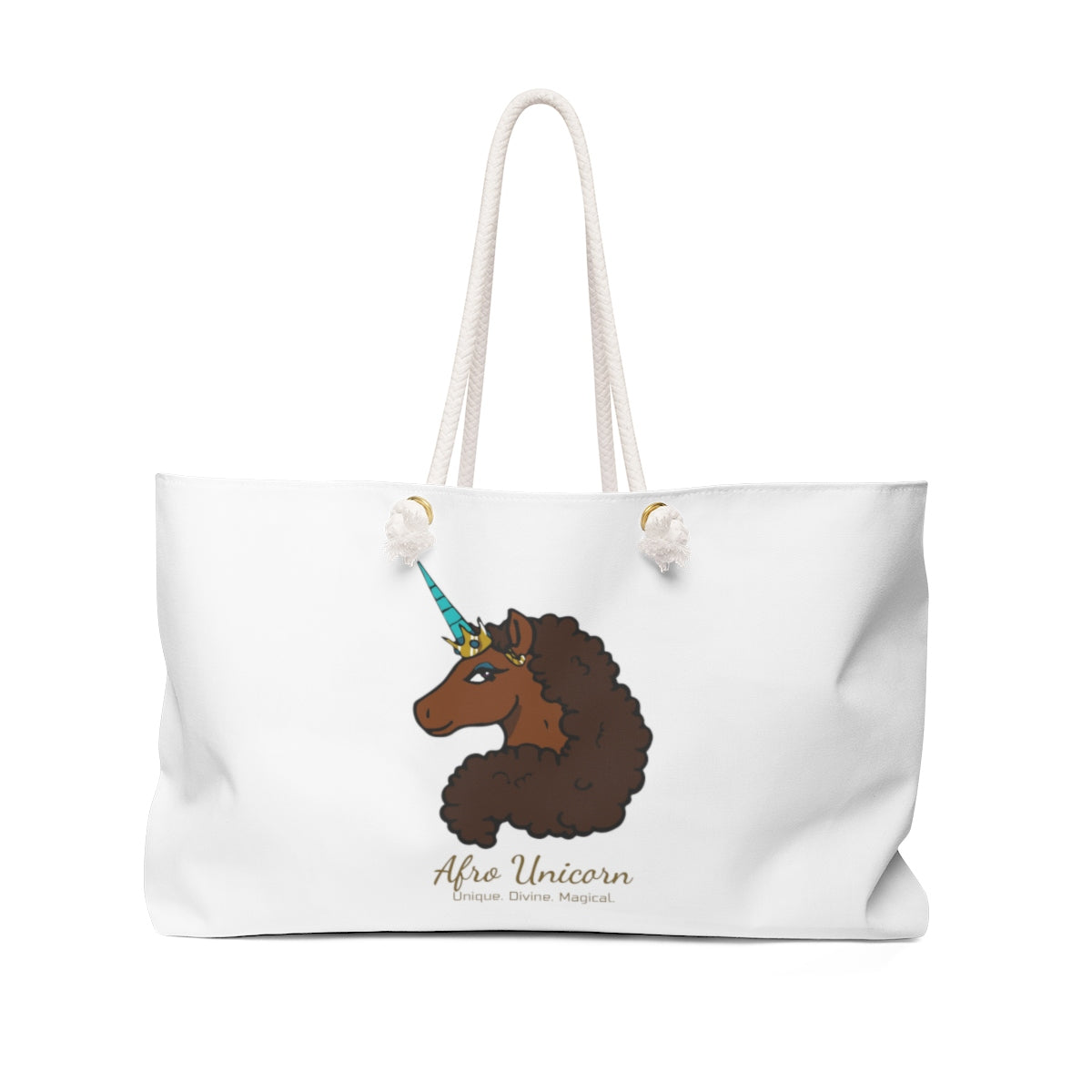 Afro Unicorn Weekender Bag - Caramel- Afro Unicorn