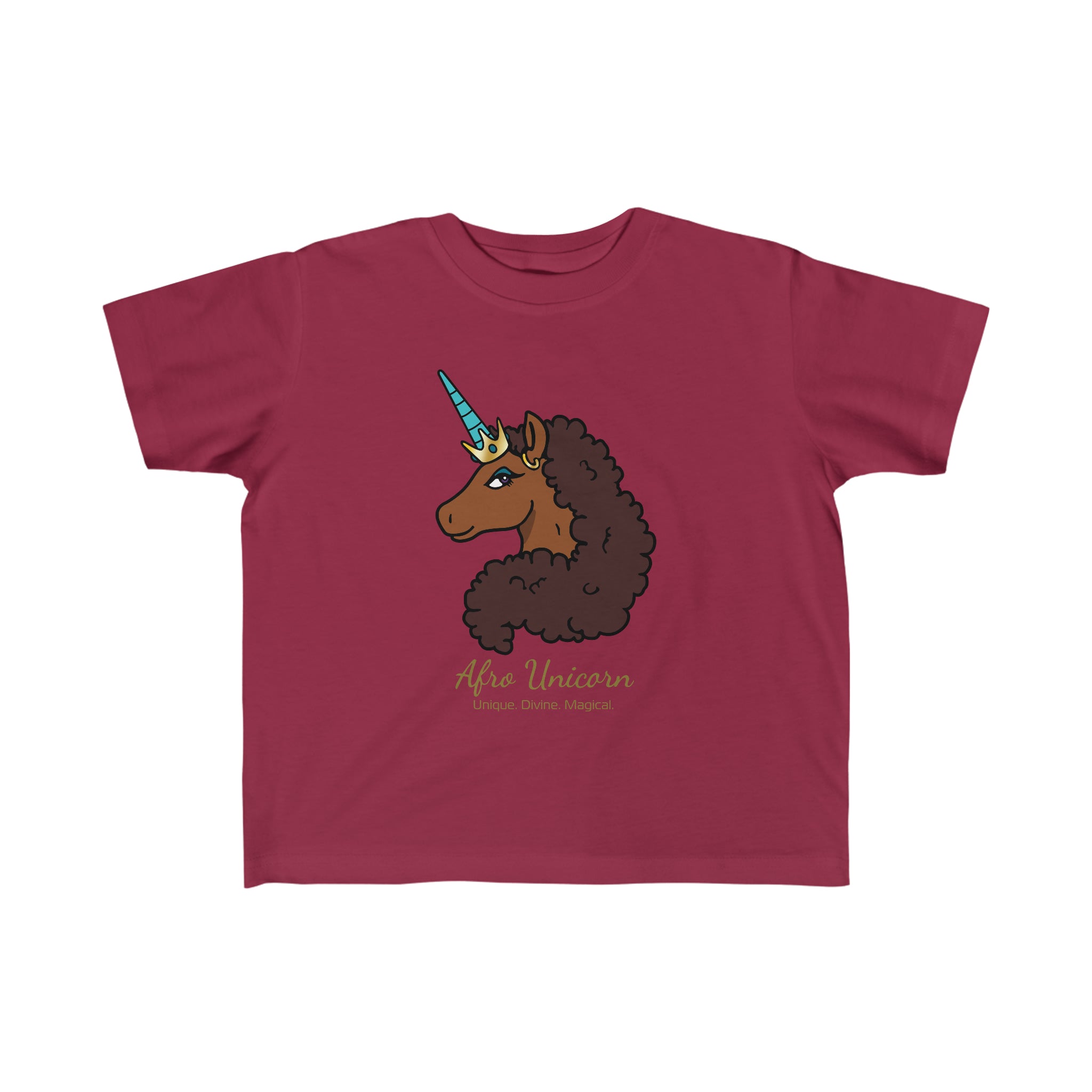 Afro Unicorn Toddler Tee - Caramel