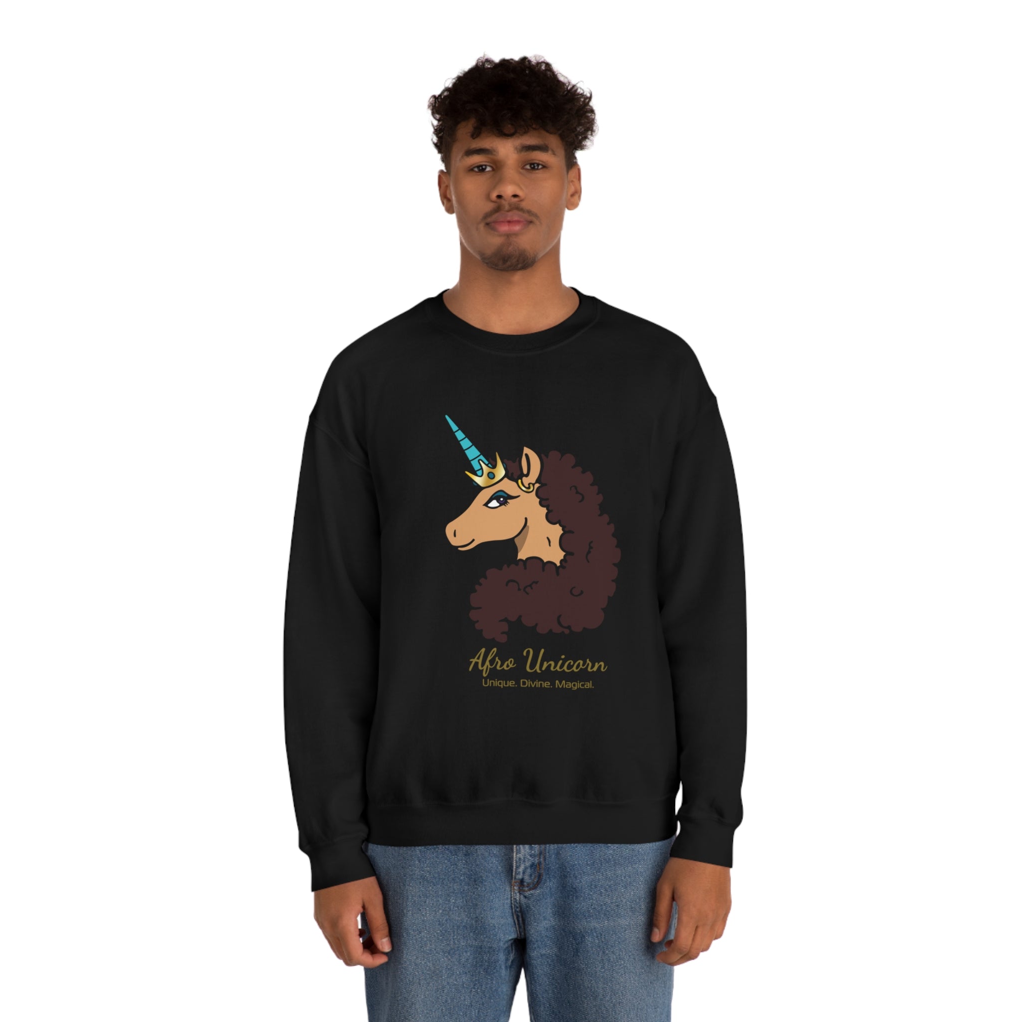 Divine Afro Unicorn Sweatshirt (Vanilla)